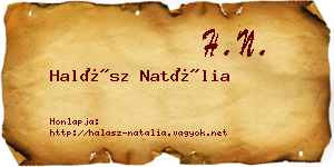 Halász Natália névjegykártya
