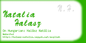 natalia halasz business card