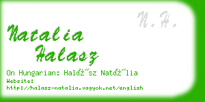 natalia halasz business card